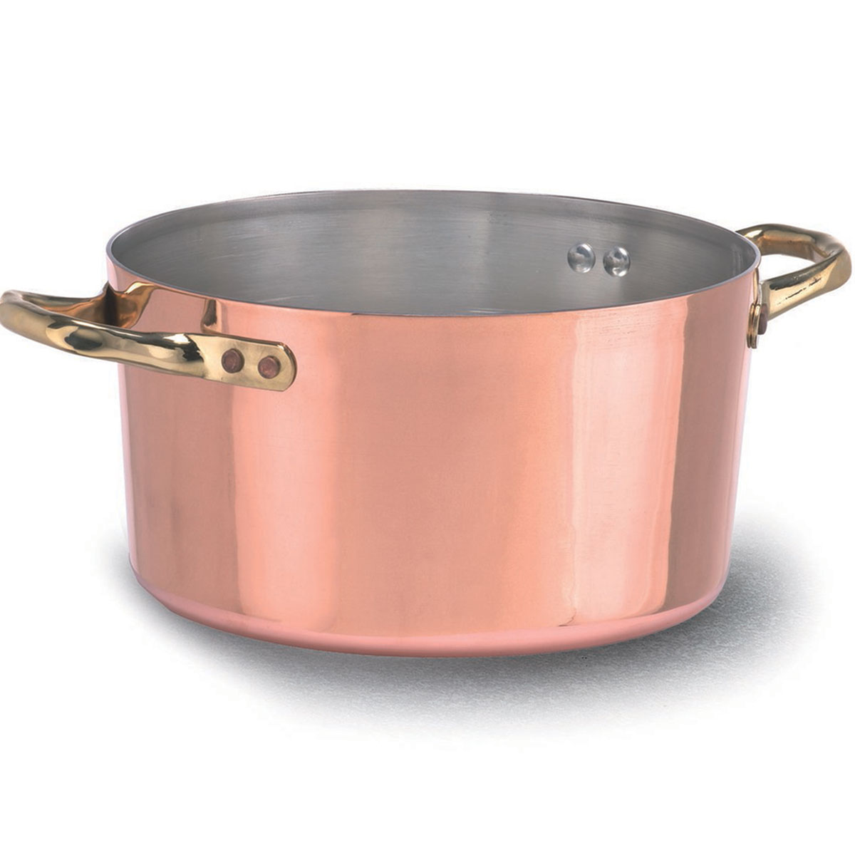 Copper Casserole 18 Cm, Tinned With Cast Iron Handle-581454
