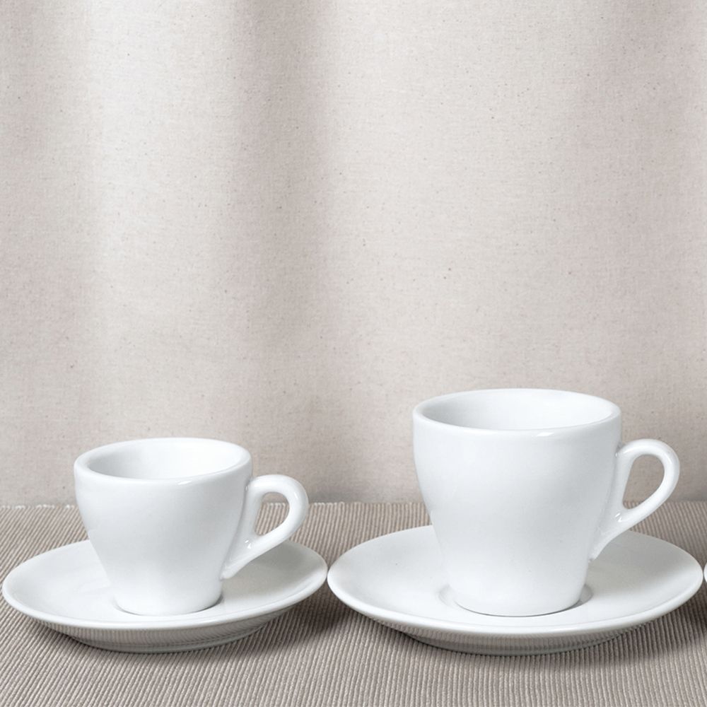 Genova cup in white porcelain