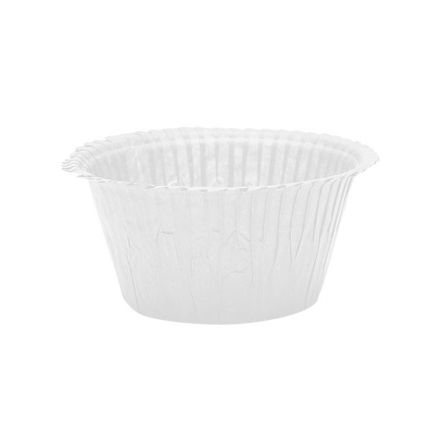 Set of 100 baking cups with flat edge