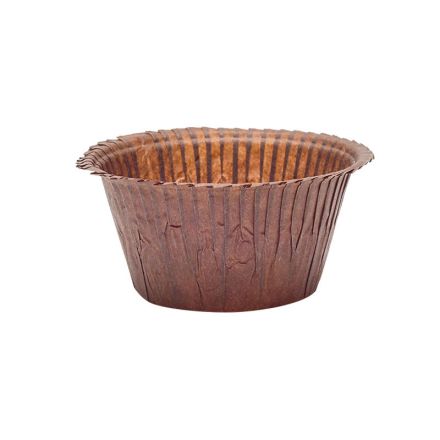 Set of 100 baking cups with flat edge