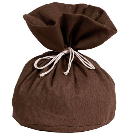 Brown cotton panettone bag 