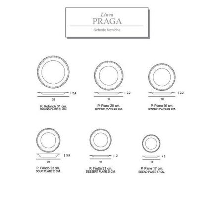 Praga dinner plate 28 cm white