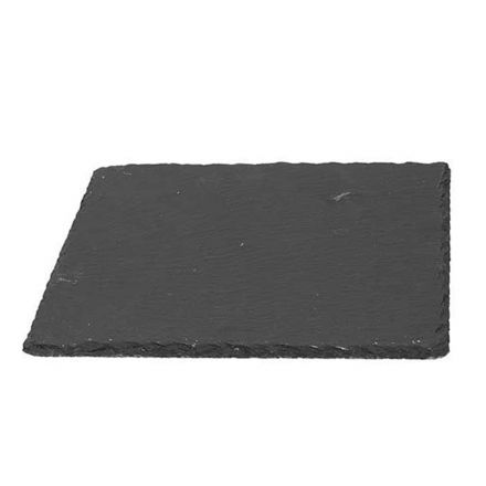 Square plate cm. 20 slate