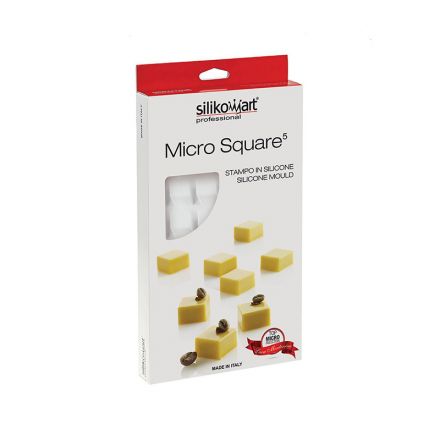 Micro Squares5 mold in white silicone