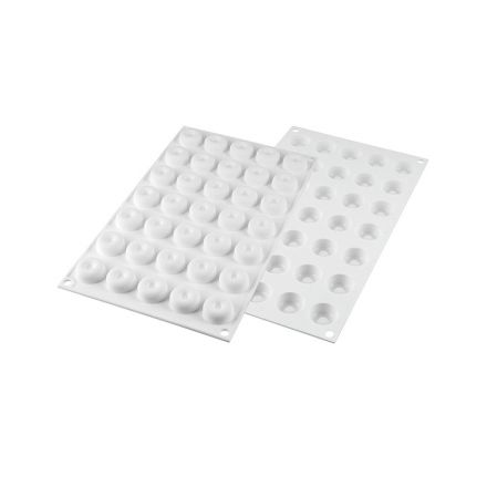 Micro Savarins 35 mold in white silicone