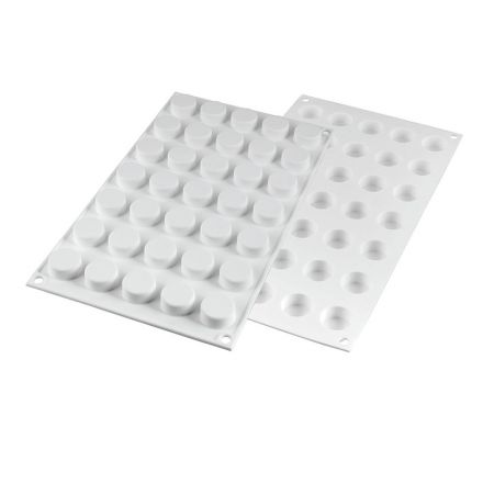 Micro Round5 mold in white silicone