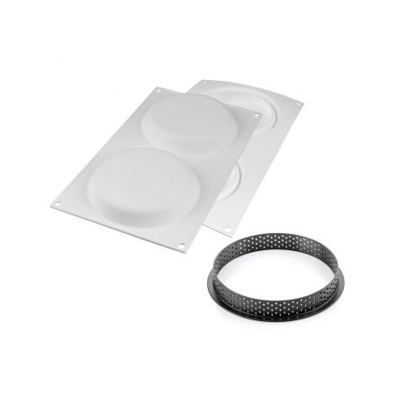 Set 4 Tarte Ring ø120 mm and silicone mould ø105 mm