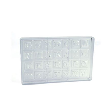 Square alphabet letters mold in polycarbonate