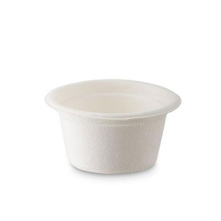 Set 100 finger food round cups biodegradable