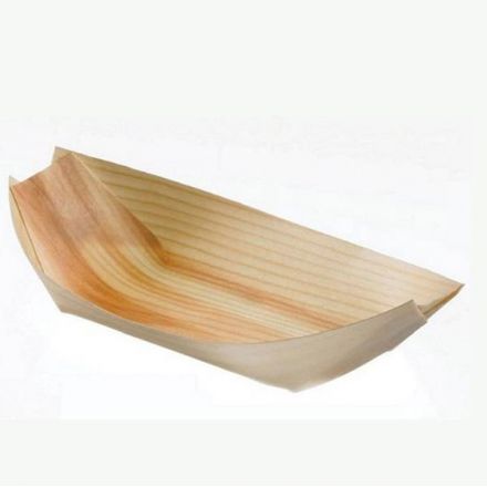 Set 50 biodegradable wooden boats 