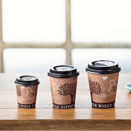 Set of 50 paper cups for take away