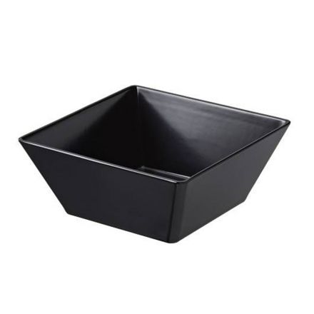 Black Square melamine bowl