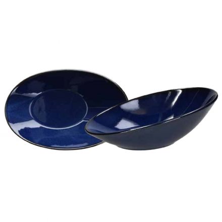 Jap Blu oval container