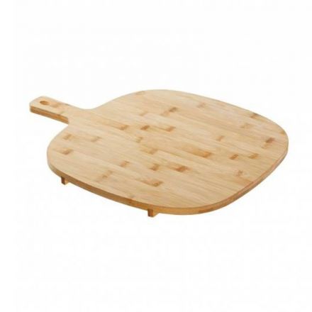 Bamboo cutting board with handle and feet