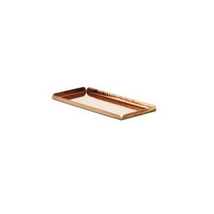 Rectangular COPPER tray with hammered sides