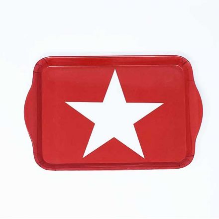 decoration red with white star 