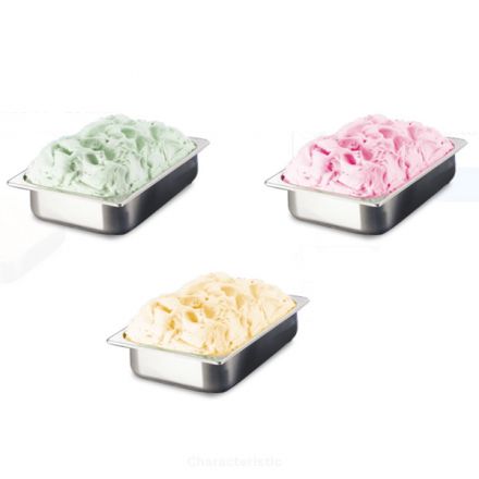 Container for ice cream in stainless steel