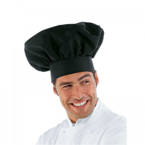 Adjustable black chef hat