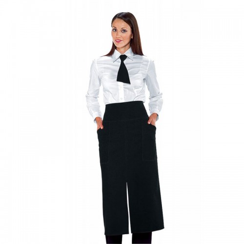 Black French Apron with slit