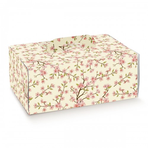Colomba box with peach blossoms