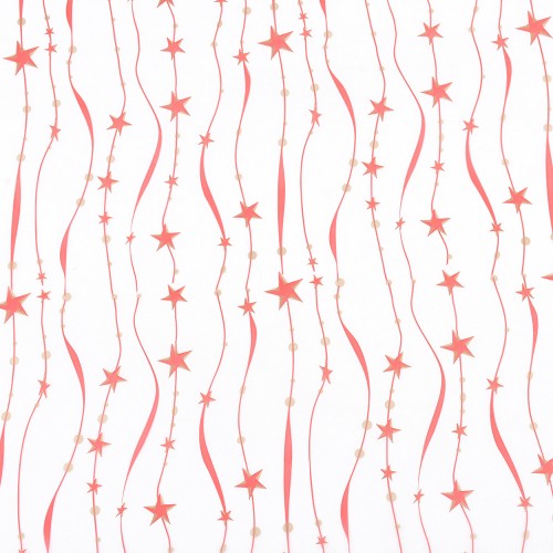 Set of 50 Cellophane sheets with red stars