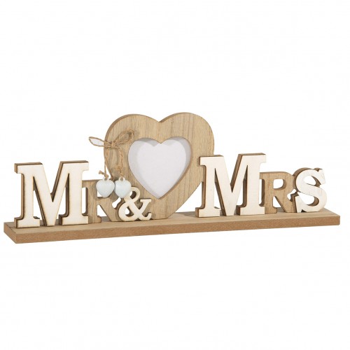 Decoration Mr & Mrs with photo frame heart
