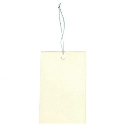 Set of 48 white rectangular tags