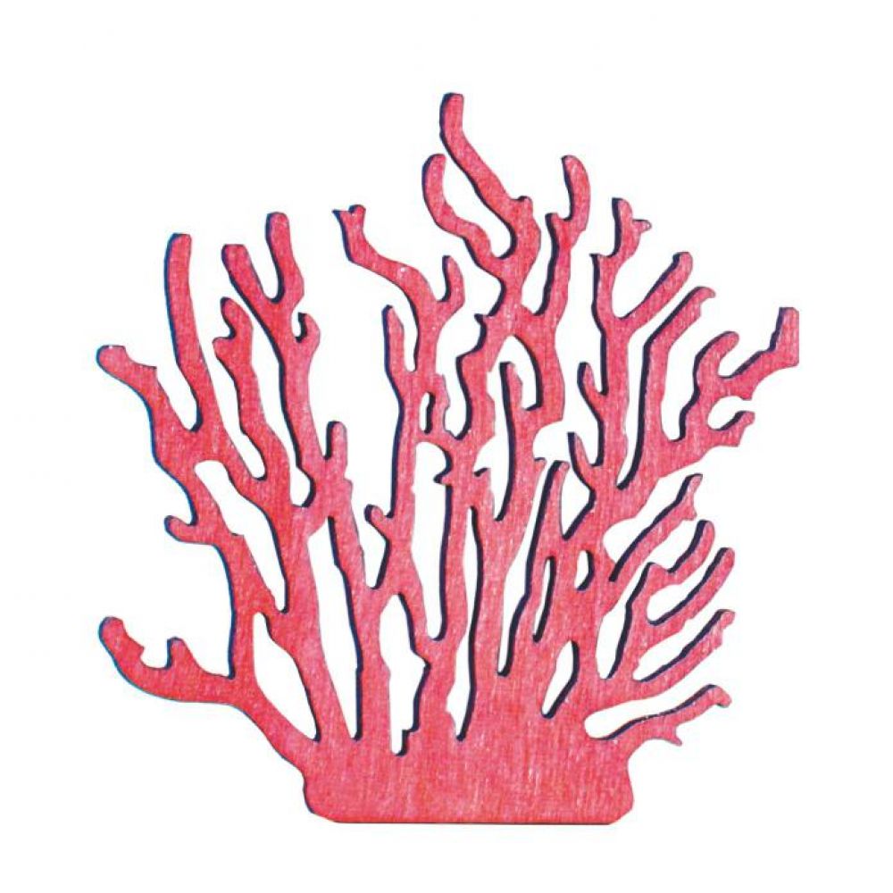 Set of 24 wooden corals