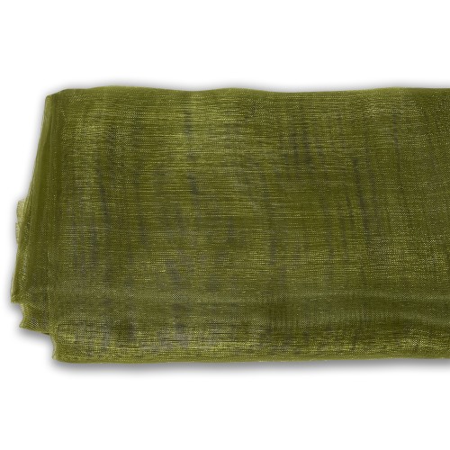 Olive green organza fabric