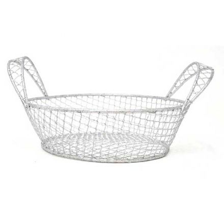 Round silver plated basket