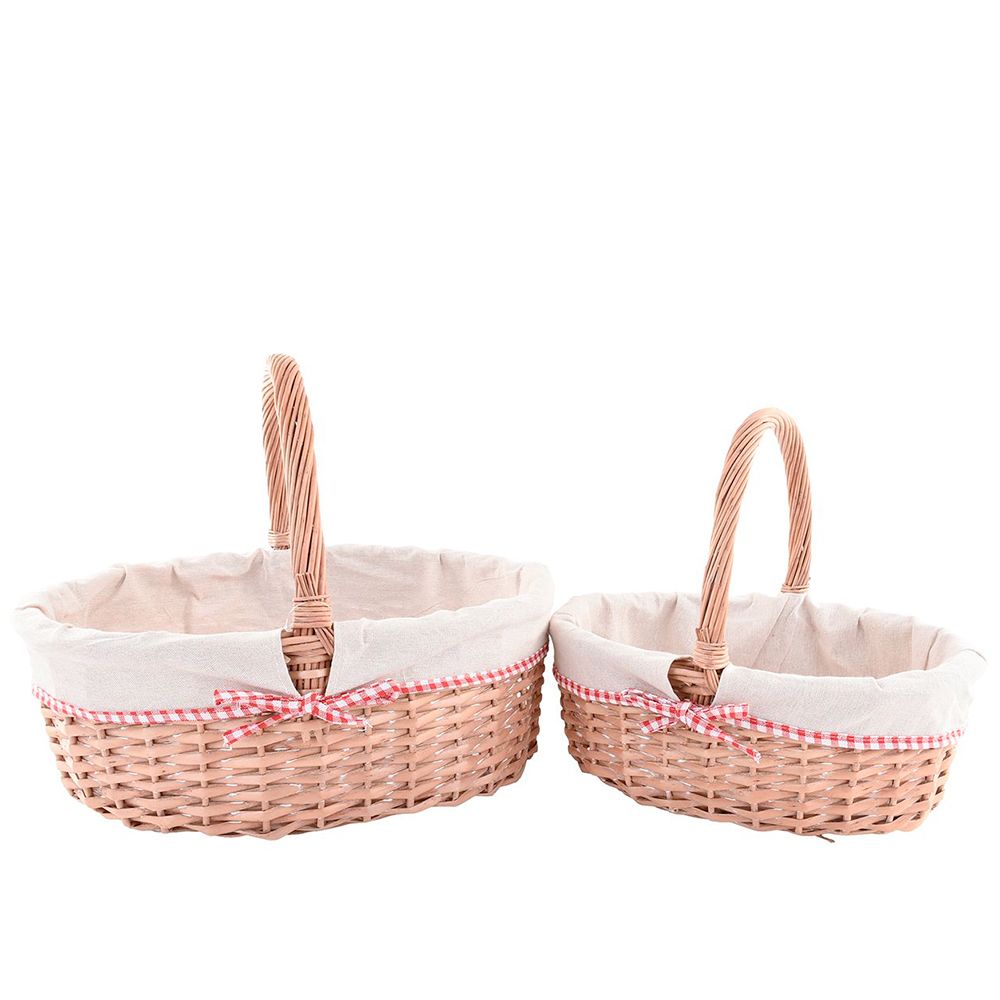 Set 2 natural baskets
