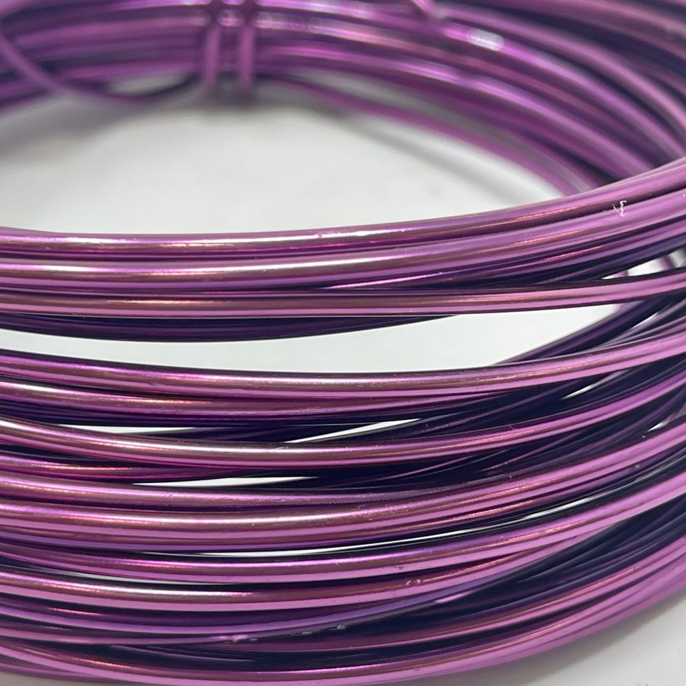  100 gr aubergine aluminum wire, mm.2x12mt