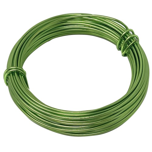 Light green aluminum wire skein