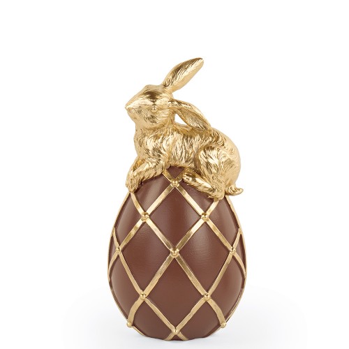 Gold egg with bunny