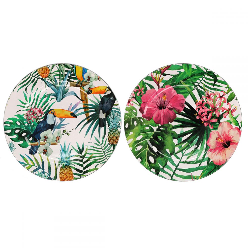 Tropical decorative plate
