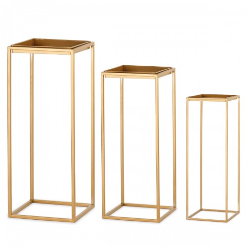 Set of 3 golden square risers