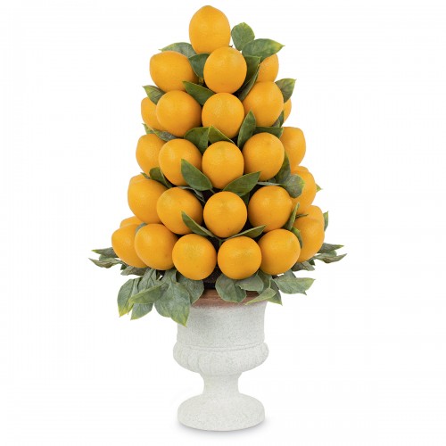 Stand with pyramid of lemons