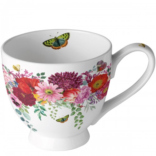 Flowered cup with base