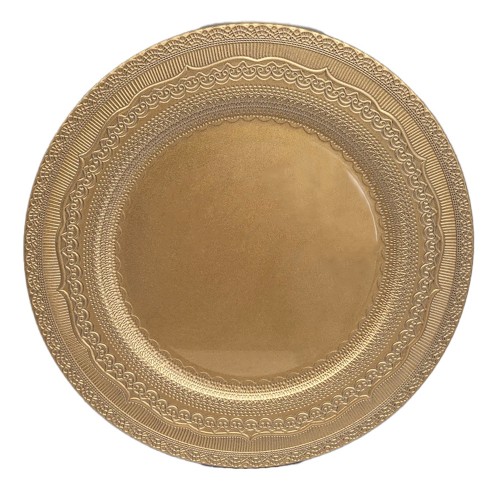 Gold plate with frieze edge