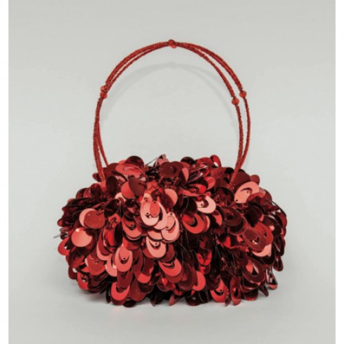 Red sequin handbag