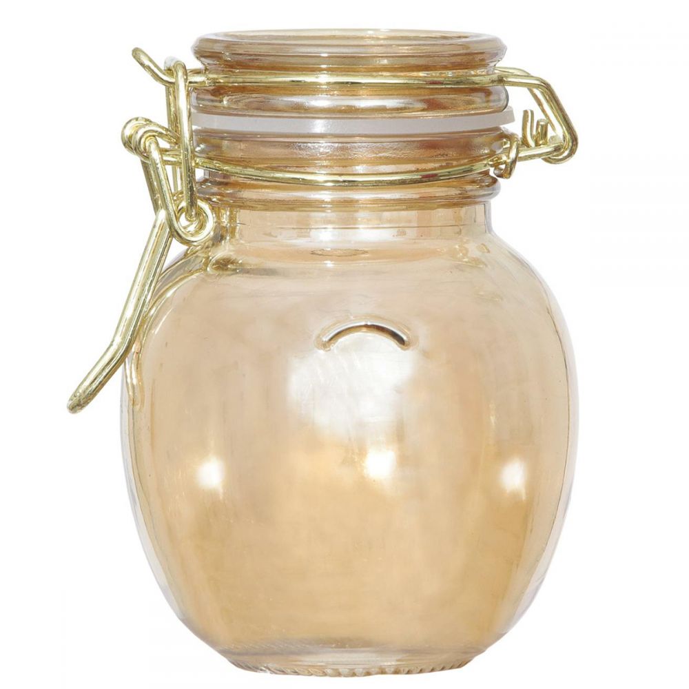 Iridescent glass jar