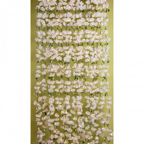 Curtain with pink cherry blossoms 416 Led