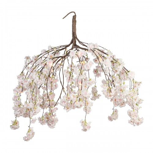 Lamp to hang with peach flowers