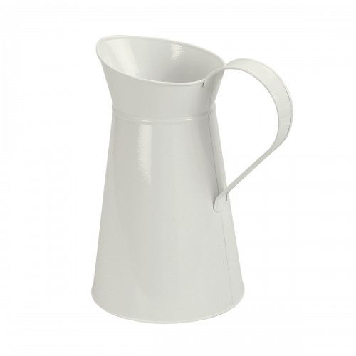 White tin jug for flowers