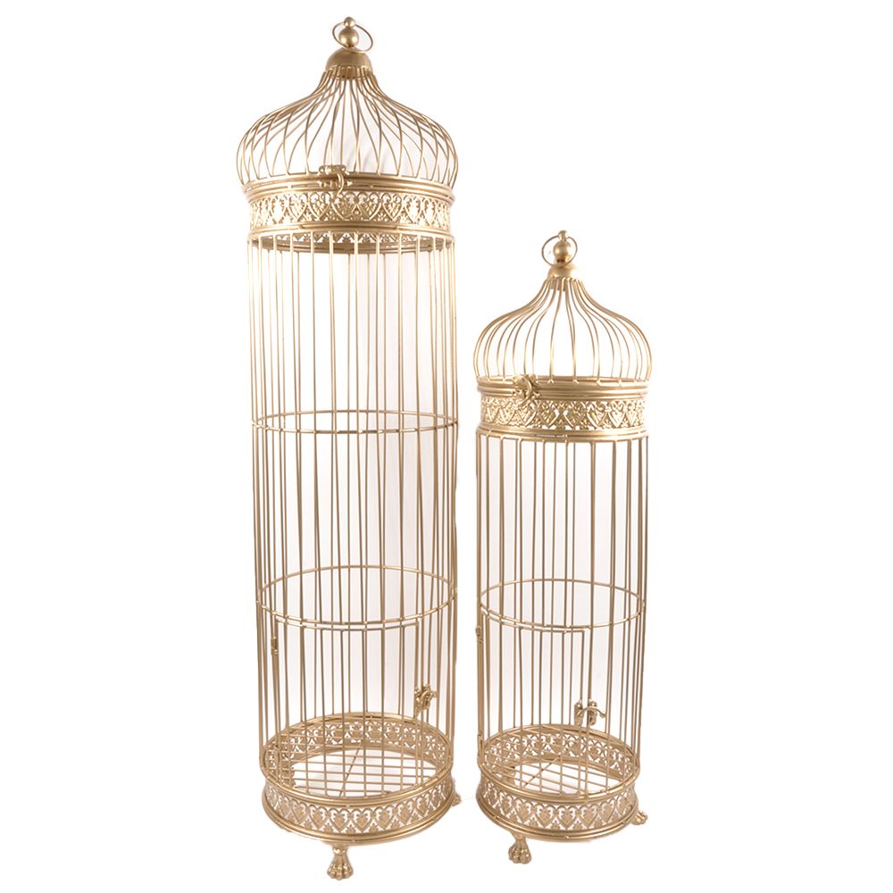 Set of 2 gold cages