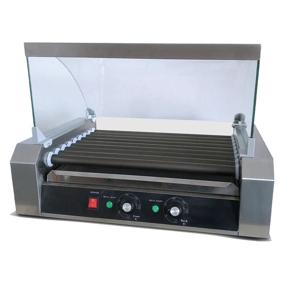Hot dog machine with 9 rollers
