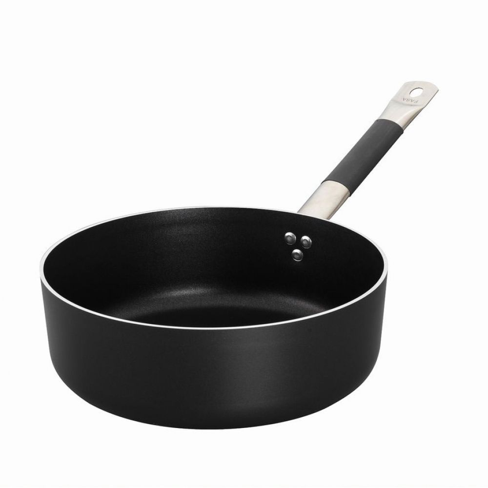 Low casserole with 1 Al Black handle in non-stick aluminum