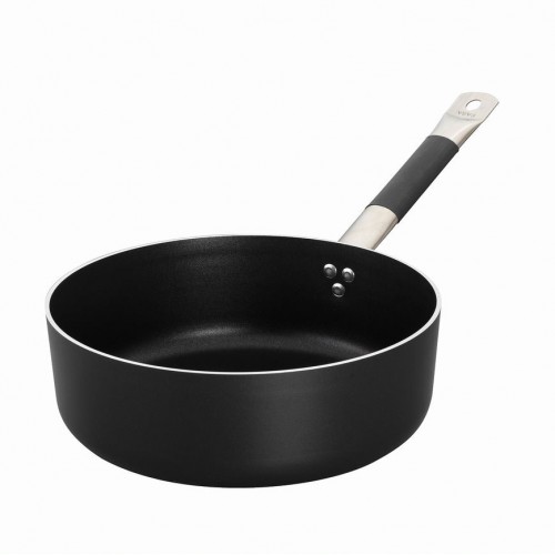 Low casserole with 1 Al Black handle in non-stick aluminum