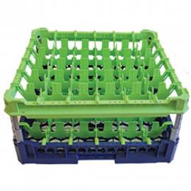 Rack 25 compartments KIT3 6x6 top green