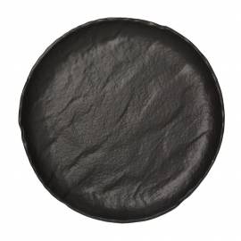 Round flat plate cm. 26 Vulcania black